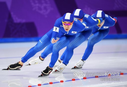 한국 남자 팀추월 대표팀. 사진=게티이미지코리아