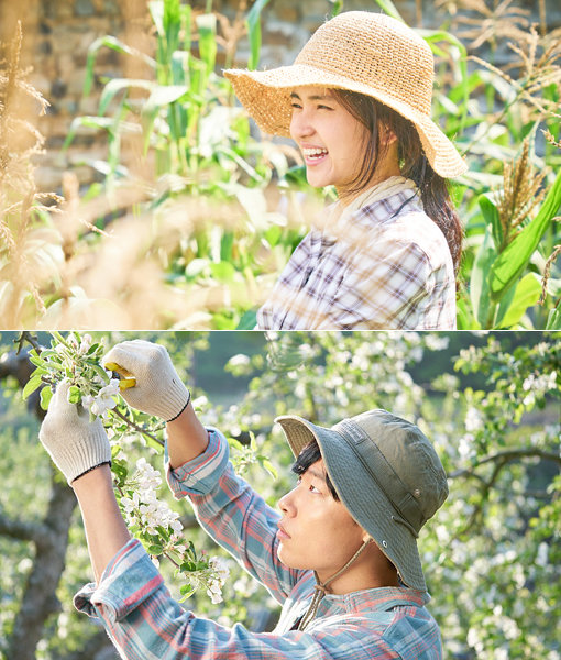 영화 ‘리틀 포레스트’에서의 김태리(위쪽)와 류준열. 사진제공｜영화사 수박