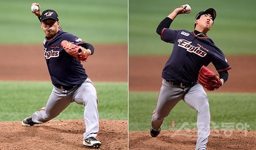 한화 서균-박상원(오른쪽). 스포츠동아DB