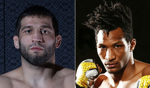 러시아 샤밀 자브로프(왼쪽)와 프랑스 만수르 바르나위는 전 세계 최대규모의 우승상금을 자랑하는 로드FC ‘ROAD TO A-SOL’ 토너먼트 결승에서 격돌한다. 사진제공 | 로드FC