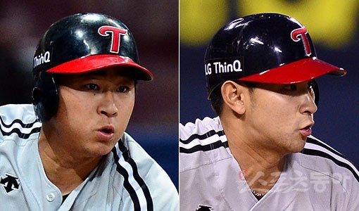 LG 안익훈-강승호(오른쪽). 스포츠동아DB
