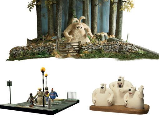 월레스와 그로밋: 거대 토끼의 저주 - 동물원 인터뷰 - 숀더쉽 더 무비(상단부터 시계 방향으로). 사진제공|Aardman Animations Limited 2005·Aardman Animations Limited 1989·Aardman Animations Limited & Studio Canal S.A. 2015