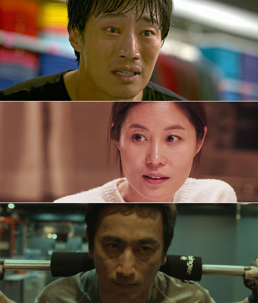 이희준, 문소리, 차인표는 각각 영화 ‘병훈의 하루’, ‘여배우는 오늘도’, ‘50’(위쪽부터)을 통해 자신의 진솔한 이야기를 들려준다. 사진제공｜전주국제영화제·메타플레이·부천국제판타스틱영화제