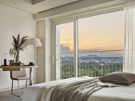 자전거 대여와 책 증정으로 색다른 가을 휴식을 내세운 해비치 제주의 마운틴 뷰 객실. 사진제공|해비치 제주