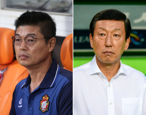 경남 김종부 감독(왼쪽)-전북 최강희 감독. 사진제공｜한국프로축구연맹·전북 현대
