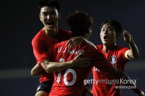 한국 아시안게임 축구 대표팀. 사진=게티이미지코리아