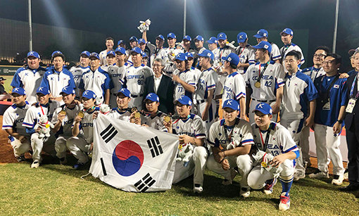 2018자카르타-팔렘방아시안게임 한국 야구대표팀. 사진제공|KBO