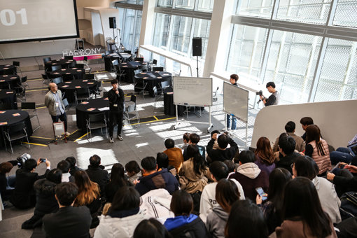 하모니 해커톤 팀구성 주제 발표. 사진제공｜코리아문화수도조직위