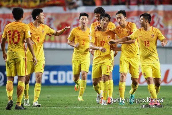 중국 축구국가대표. 사진=게티이미지코리아