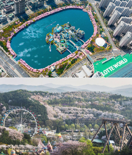롯데월드(위쪽)-에버랜드.