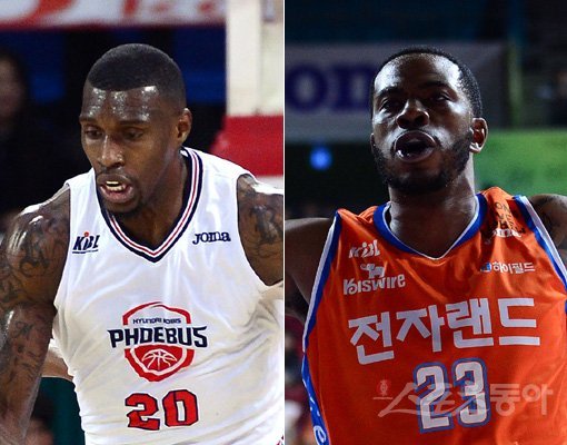 현대모비스 라건아(왼쪽)-전자랜드 로드. 스포츠동아DB