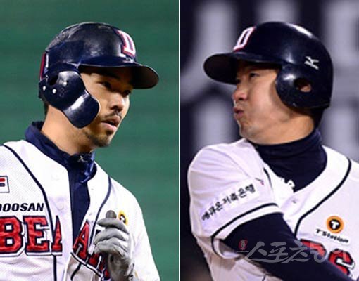 두산 오재원(왼쪽)-김재호. 스포츠동아DB