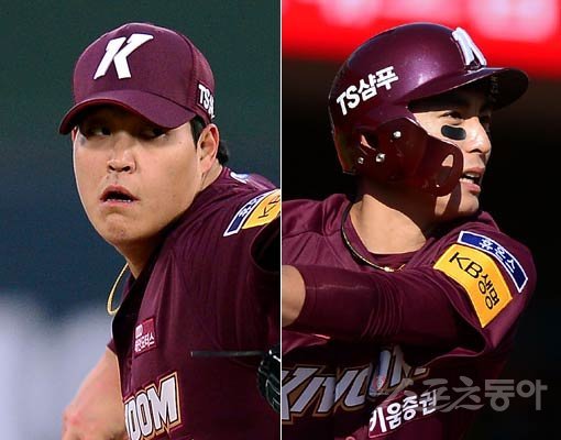 키움 조상우(왼쪽)-이정후. 스포츠동아DB