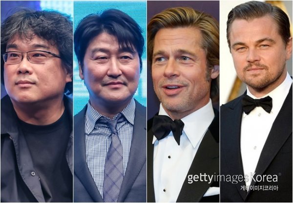 봉준호-송강호-브래드 피트-레오나르도 디카프리오(왼쪽부터). 사진｜스포츠동아DB-ⓒGettyimages멀티비츠-스플래쉬뉴스