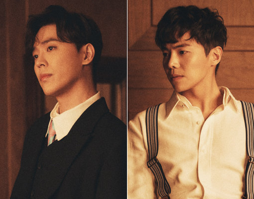 연극 ‘어나더 컨트리’에서 자유로운 영혼의 소유자 가이 베넷 역을 맡은 배우 이동하(왼쪽)와 박은석. 과연 이들은 계급과 차별, 빈부격차가 없는 ‘그들의 나라’에 다다를 수 있을까. 사진제공｜PAGE1