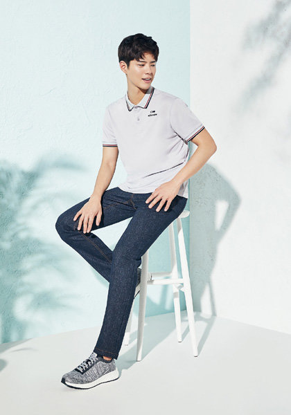 제닝스 에어 데님팬츠를 착용한 아이더 전속모델 박보검. 사진제공|아이더