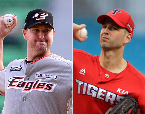 한화 워윅 서폴드(왼쪽)-KIA 제이콥 터너. 사진|스포츠동아DB·스포츠코리아