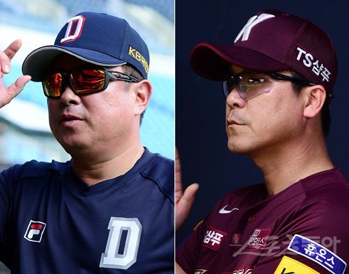 두산 김태형 감독(왼쪽)-키움 장정석 감독. 스포츠동아DB