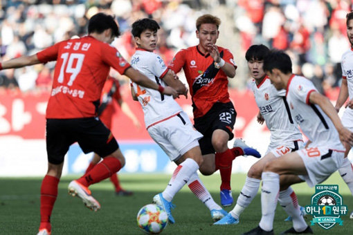 27일 창원축구센터에서 열린 제주 유나이티드와 경남FC 경기 모습. 사진제공|한국프로축구연맹