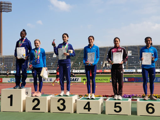 최경선(왼쪽에서 세번째). 사진제공｜대한육상연맹