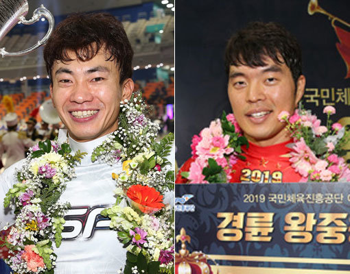 경륜 슈퍼특선급 선수들은 기량 차이가 크지 않아 우열을 가리기가 쉽지 않다. 올해 왕중왕전은 정종진(왼쪽)과 황인혁의 
양강 구도에 신은섭, 황승호, 성낙송 등이 강력한 도전장을 내밀 것으로 예상된다. 
사진제공｜국민체육진흥공단