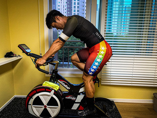 지난해 왕중왕전 우승을 차지했던 황인혁은 집에선 스마트 트레이너를 활용하고 야외 도로 훈련과 등산을 병행하고 있다. 사진제공|국민체육진흥공단 경륜경정사업본부