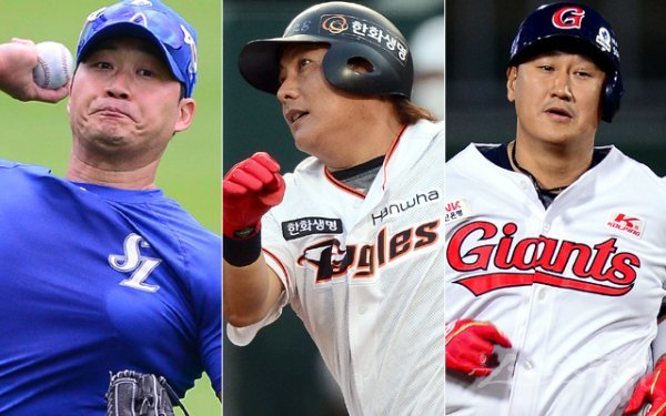 삼성 오승환, 한화 김태균, 롯데 이대호(왼쪽부터). 스포츠동아DB