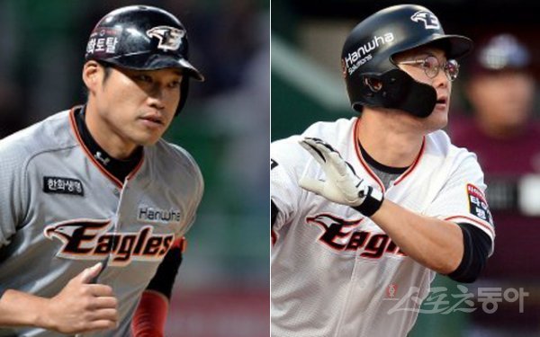 한화 최진행(왼쪽)과 이성열. 스포츠동아DB
