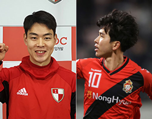 한지호(왼쪽) - 김승준. 사진ㅣ스포츠동아DB · 한국프로축구연맹