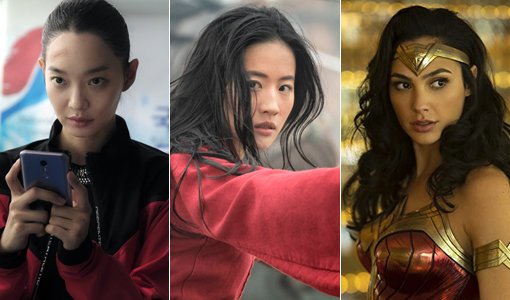 올 가을 다채로운 여성 캐릭터가 스크린을 수놓는다. 영화 ‘디바’의 주연 배우 신민아, ‘뮬란’의 류이페이, ‘원더 우먼 
1984’의 갤 가돗(왼쪽부터)이 그 주인공이다. 사진제공｜메가박스중앙플러스엠·월트디즈니컴퍼니코리아·워너브라더스