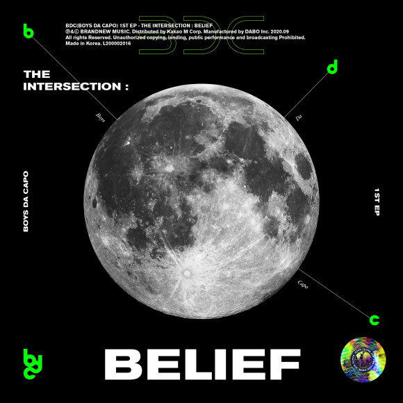 〈BDC 1st EP  ‘THE INTERSECTION : BELIEF(디 인터섹션 : 빌리프)‘ 자켓이미지. 출처 : 브랜뉴뮤직〉