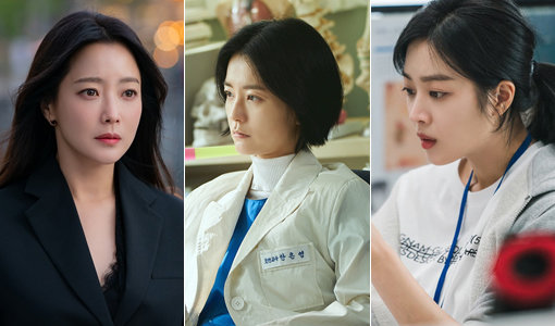 SBS ‘앨리스’ 김희선-넷플릭스 ‘보건교사 안은영’ 정유미-tvN ‘구미호뎐’ 조보아(왼쪽부터). 사진제공｜SBS·넷플릭스·tvN