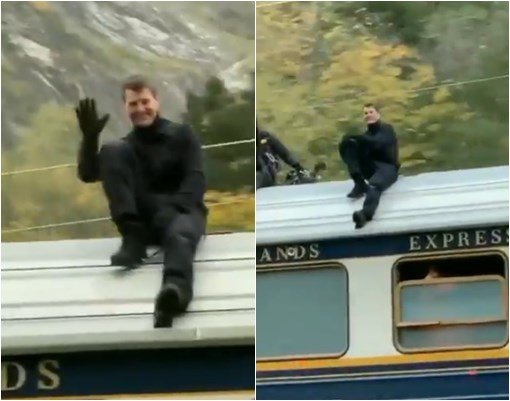 [DA:할리우드] ‘미션 임파서블7’ 톰 크루즈, 달리는 기차 위에서 여유롭게 미소