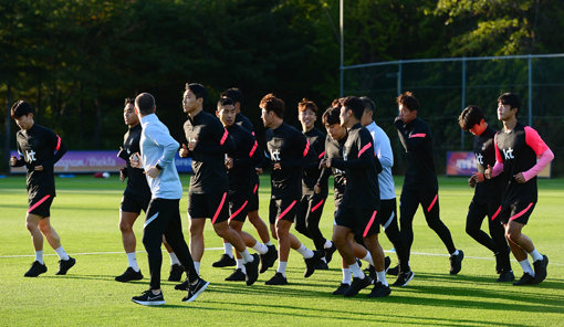 축구 국가대표팀 훈련 모습. 스포츠동아DB