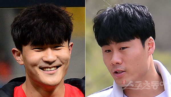 김민재(왼쪽)-박지수. 스포츠동아DB