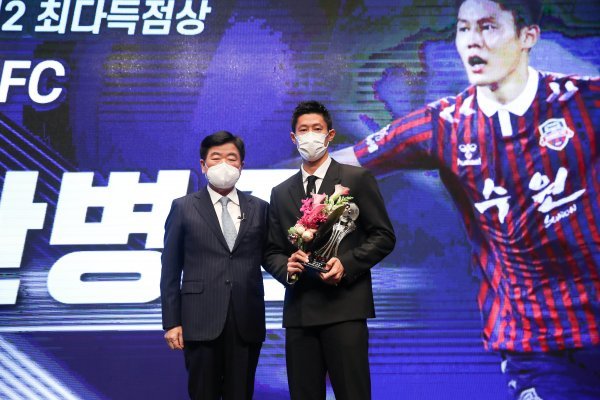 수원FC 안병준(오른쪽). 사진제공 | 한국프로축구연맹