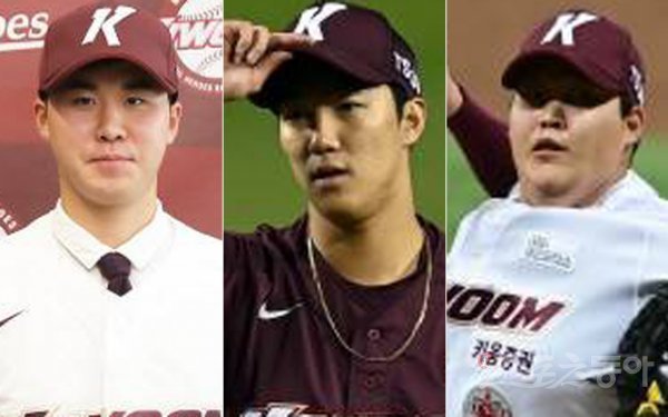 키움 장재영, 안우진, 조상우(왼쪽부터). 스포츠동아DB