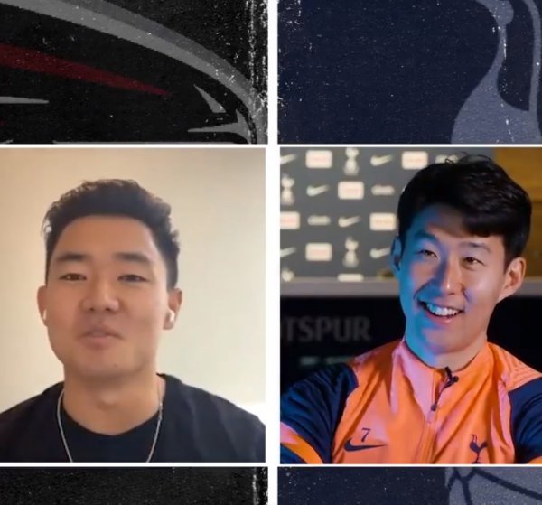 구영회(왼쪽)-손흥민. 사진캡처｜토트넘 홋스퍼 SNS