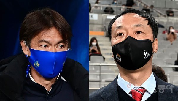 울산 홍명보 감독(왼쪽), 서울 박진섭 감독. 스포츠동아DB