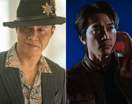 SBS ‘펜트하우스3’의 박호산(왼쪽)-tvN ‘보이스4’의 송승헌. 사진제공｜SBS·tvN