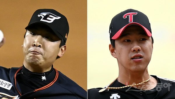 한화 강재민(왼쪽)-LG 정우영. 스포츠동아DB
