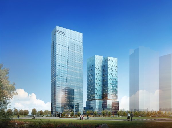 포스코건설 송도주상복합빌딩 투시도