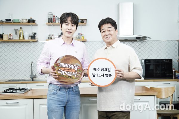 ‘국민음식‘ 백종원-규현, 사진제공=JTBC