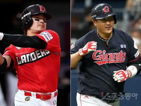 SSG 추신수(왼쪽), 롯데 이대호. 스포츠동아DB