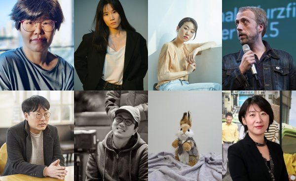 이선영 촬영감독, 이옥섭 감독, 배우 이주영, ‘클레르몽페랑 국제단편영화제’ 프로그래머 칼맹 보렐(Calmin Borel), '더 램프' 박은경 대표, 영화 평론가 듀나, 김태용 감독, 김경찬 작가 (시계방향). 사진｜제6회 충무로영화제-감독주간 제공