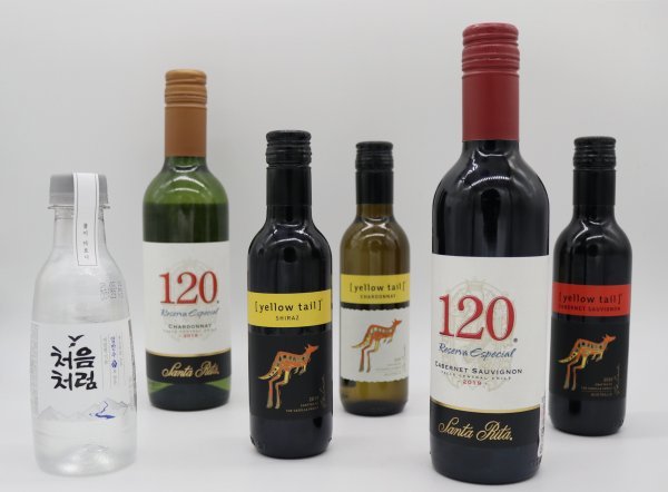 처음처럼 250ml 페트와 소용량 와인 등 롯데칠성음료의 소용량 주류 상품. 사진제공 l 롯데칠성음료