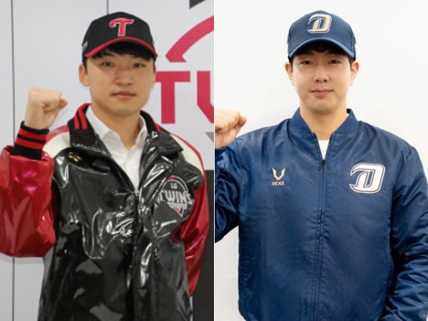 박해민(왼쪽), 박건우. 사진제공 | LG 트윈스, NC 다이노스