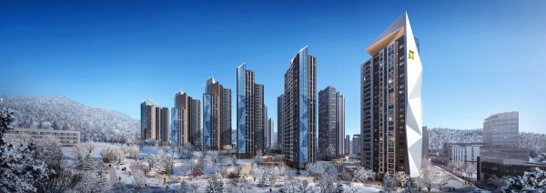 현대건설이 올해 도시정비사업부문 누적 수주액 5조 원을 넘어서며 창사 이래 최대 실적을 달성했다. 현대건설이 최근 사업자로 선정된 흑석9구역 재개발사업 조감도. 사진제공 | 현대건설