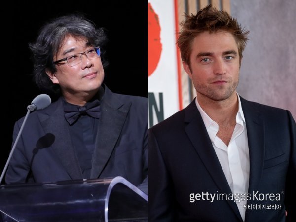 봉준호(왼쪽)·로버트 패틴슨. 사진출처｜게티이미지코리아