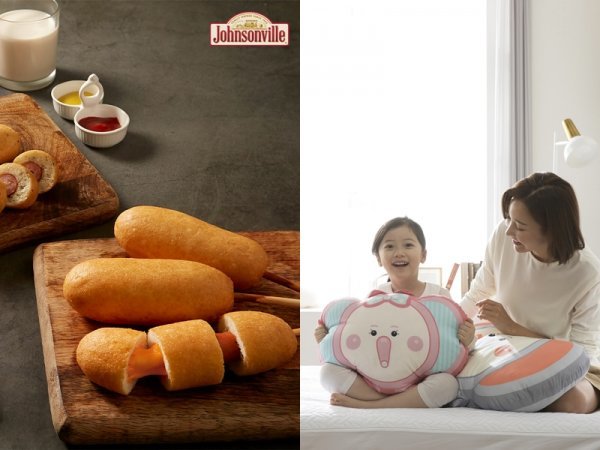 채널A 인기 예능 ‘금쪽같은 내 새끼’ 협업 상품이 인기를 얻고 있다. 프로그램 콘셉트인 ‘힐링’을 통해 사회에 선한 영향력을
미치고 있고, 아동 및 학부모는 물론 2030 MZ세대에게도 공감을 얻은 게 긍정적 영향을 미쳤다. 쟌슨빌과 손잡고 선보인
‘금쪽핫도그’(왼쪽)와 홈랩과 협업한 ‘금쪽이베개’. 사진제공 l 쟌슨빌·홈랩